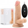 REALROCK 6&rdquo; REALISTIC VIBRATOR WITH TESTICLES WHITE