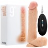 REALROCK 9&rdquo; REALISTIC VIBRATOR WITH TESTICLES WHITE